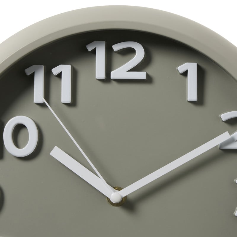 Klok Noa - grijs - ø27x4.3 cm