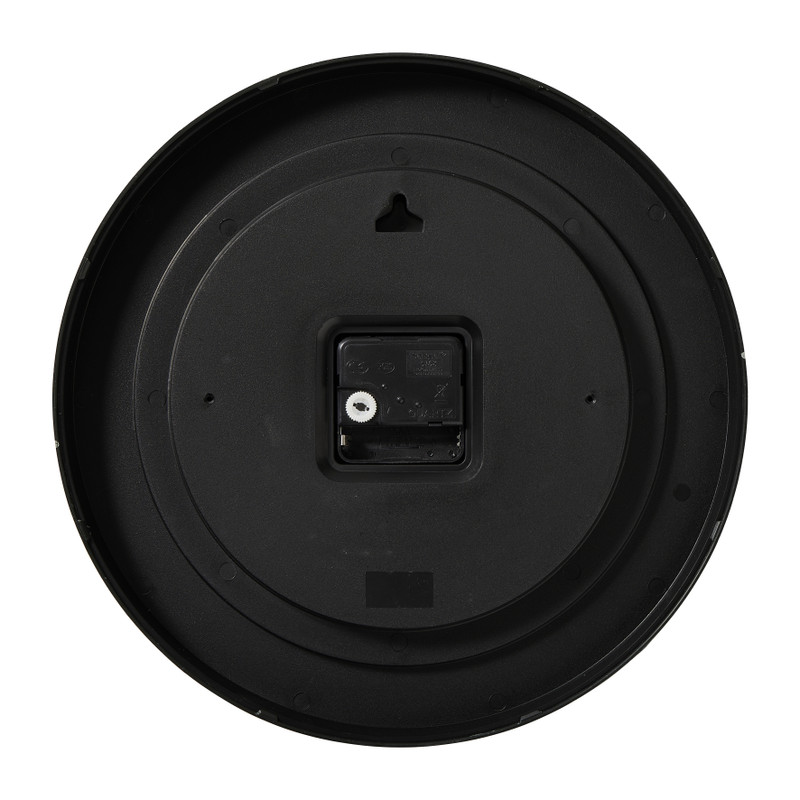 Basic klok - zwart - ø30x4 cm