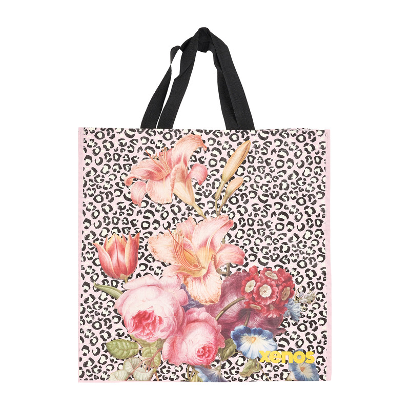 Shopper pink flower - roze - 46x15.5x45 cm 