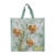 Shopper flower - groen - 46x15.5x45 cm 