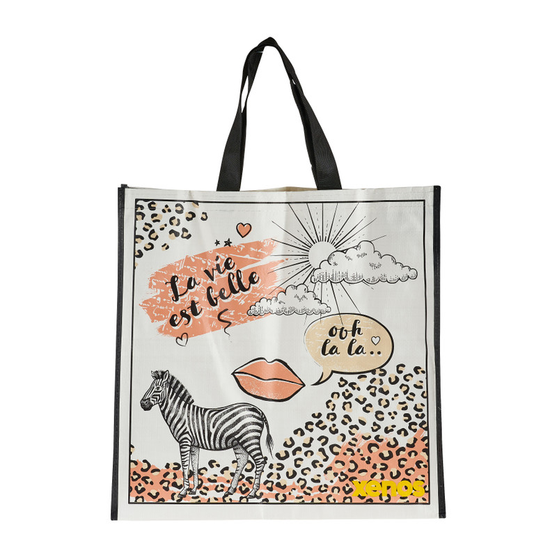 Shopper zebra 45x46x17 cm