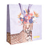 Shopper luipaard & bloem - 40x40x15 cm 