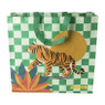 Shopper tijger - groen/oranje - 46x45x17 cm