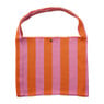 Shopper gestreept - roze/oranje - 45x35 cm