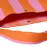 Shopper gestreept - roze/oranje - 45x35 cm
