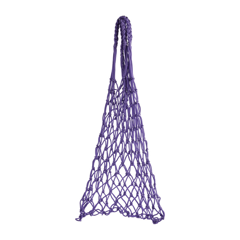 Tasje geknoopt paars - 50x30 cm