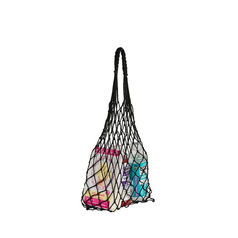 Tasje geknoopt zwart - 50x30 cm