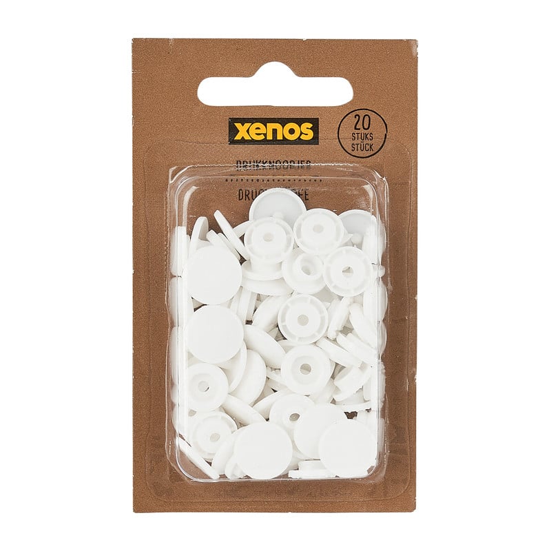Drukknoopjes - wit - 20 stuks