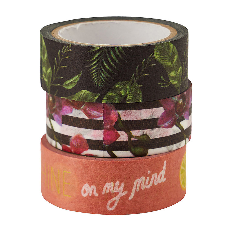 Washi tape - orchidee - set van 3