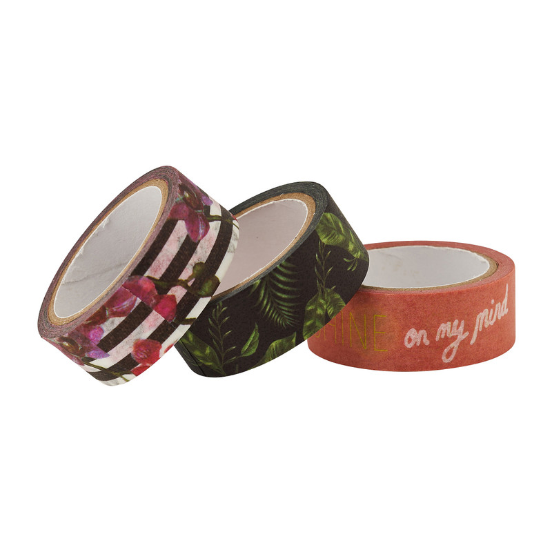 Washi tape - orchidee - set van 3
