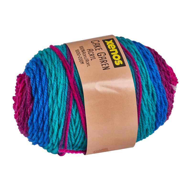 Garen cake - roze/paars/blauw - 100 gram/200 meter