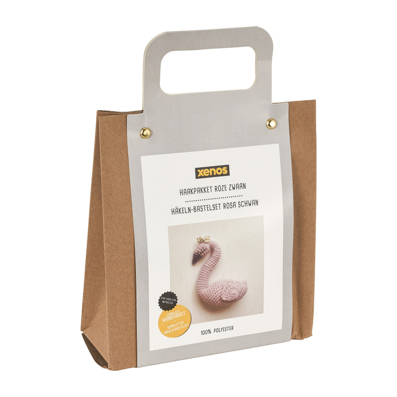 Haakpakket - roze -  zwaan 