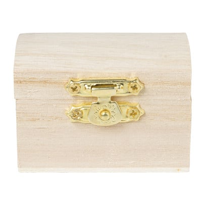 Schatkistje - hout - 6x4.5x4.5 cm