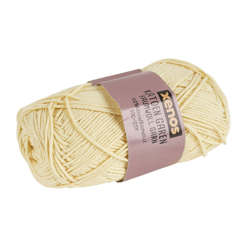 Garen katoen - geel - 50 gr