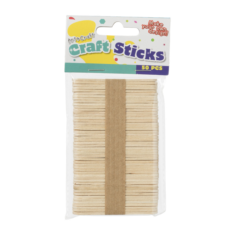 Houten stokjes - diverse varianten - 50 stuks 