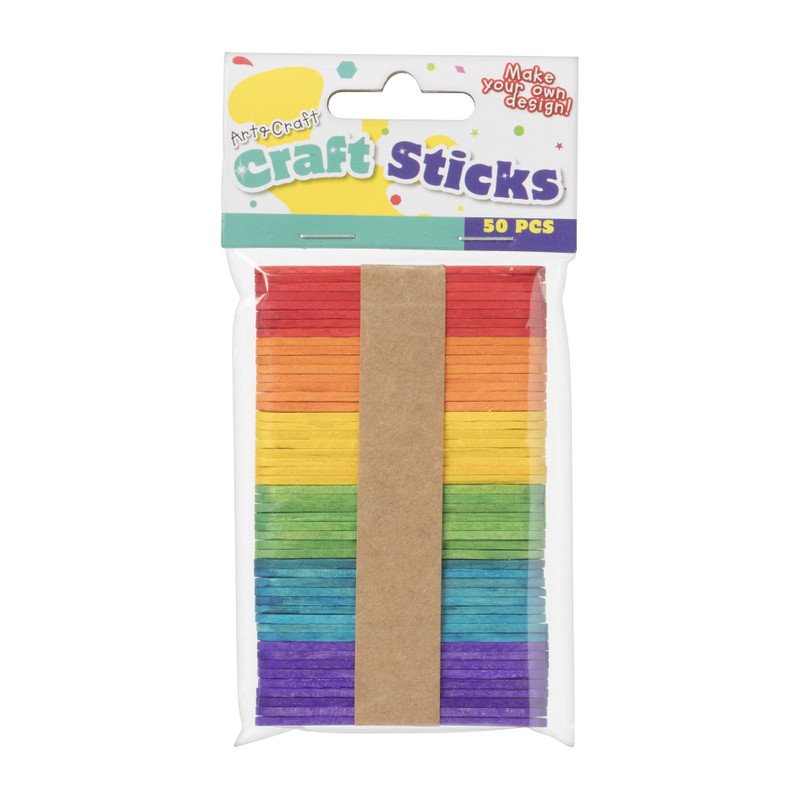 Houten stokjes - diverse varianten - 50 stuks 