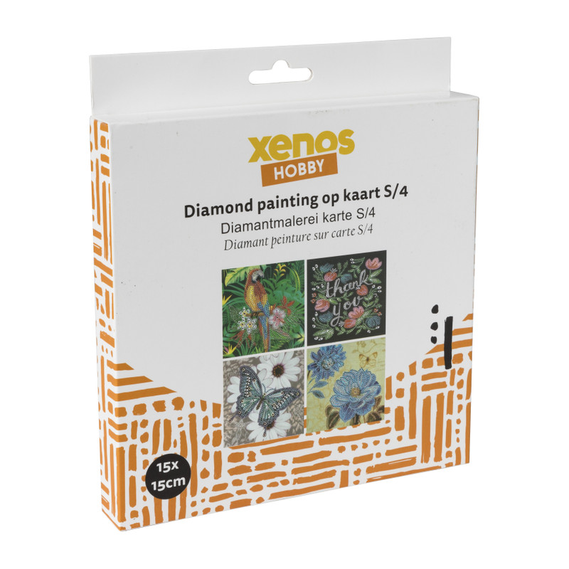 Diamond paint - kaarten - set van 4