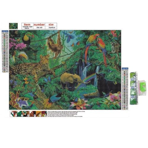 Diamond paint - jungle - 30x40 cm
