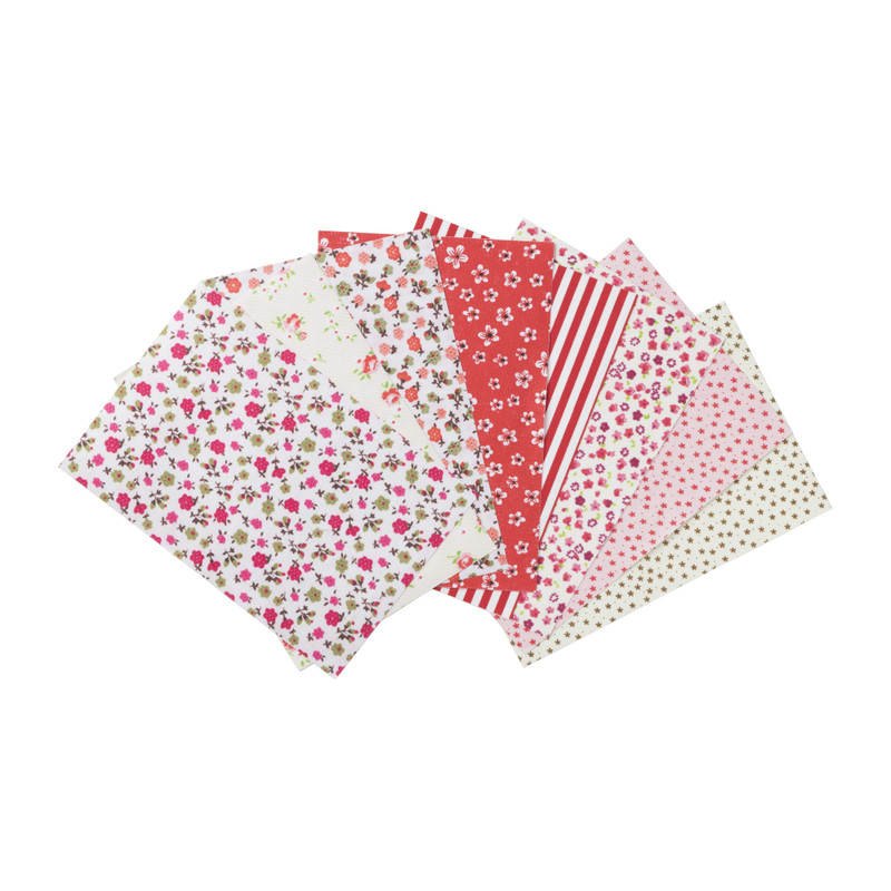 Zelfklevende stofjes - roze - 15x10 cm