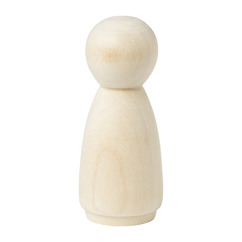 Houten kegelpoppen - set van 10 - 5.3 cm