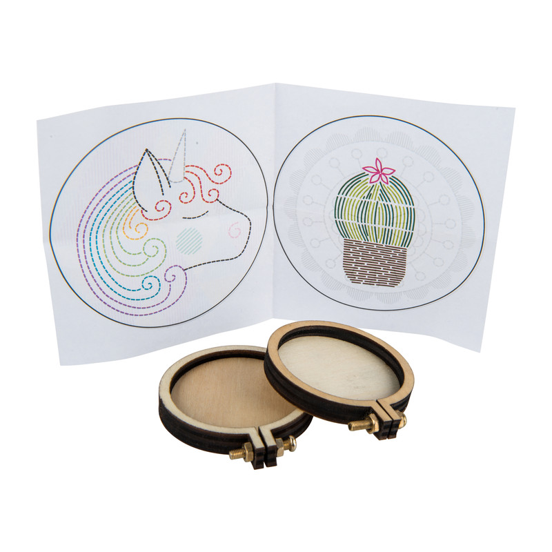 Borduurringen mini - 2 stuks