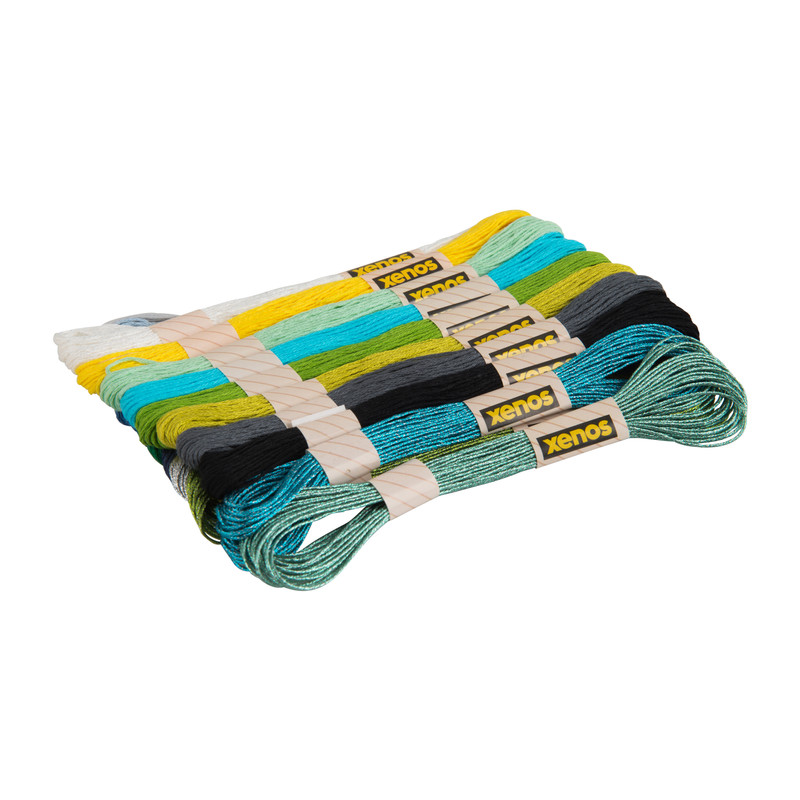 Borduurgaren koude tinten 20 stuks