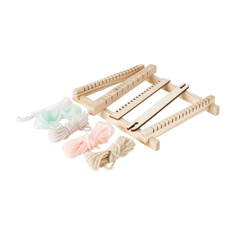 Weefraam met garen - 24x10x4 cm