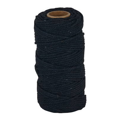 Macrame koord - zwart - 2mm