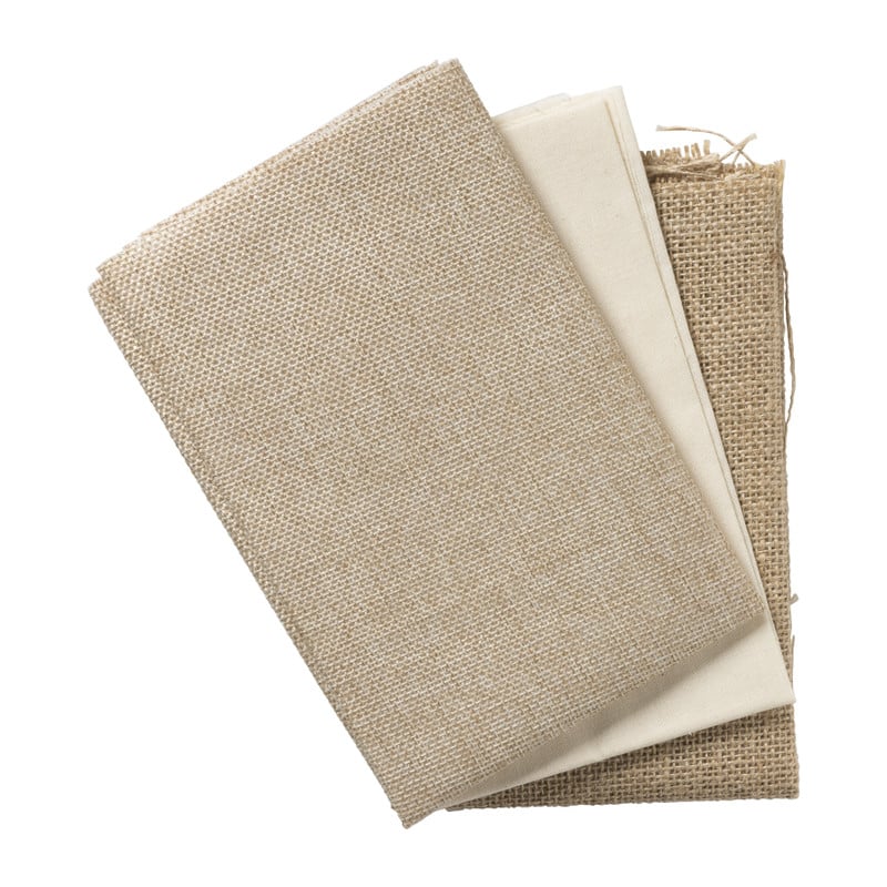 Lapjesstof jute - bruin - 50x40 cm