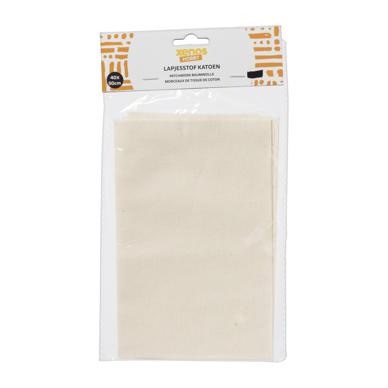 Lapjesstof katoen - wit - 50x40 cm