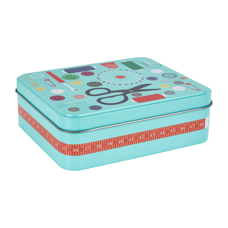 Naaiset in blik - 15x1x5 cm