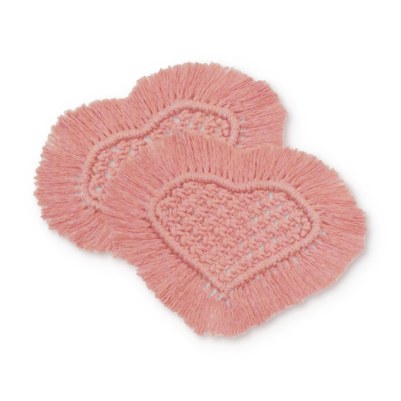 DIY onderzetters hart - set van 2