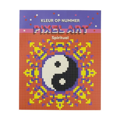 Kleuren op pixel kleurboek - 21x25 cm