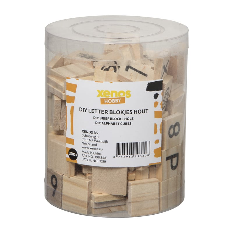 DIY houten hobby letters - set van 200