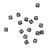 Kralen met tekst - zwart/wit - set van 100