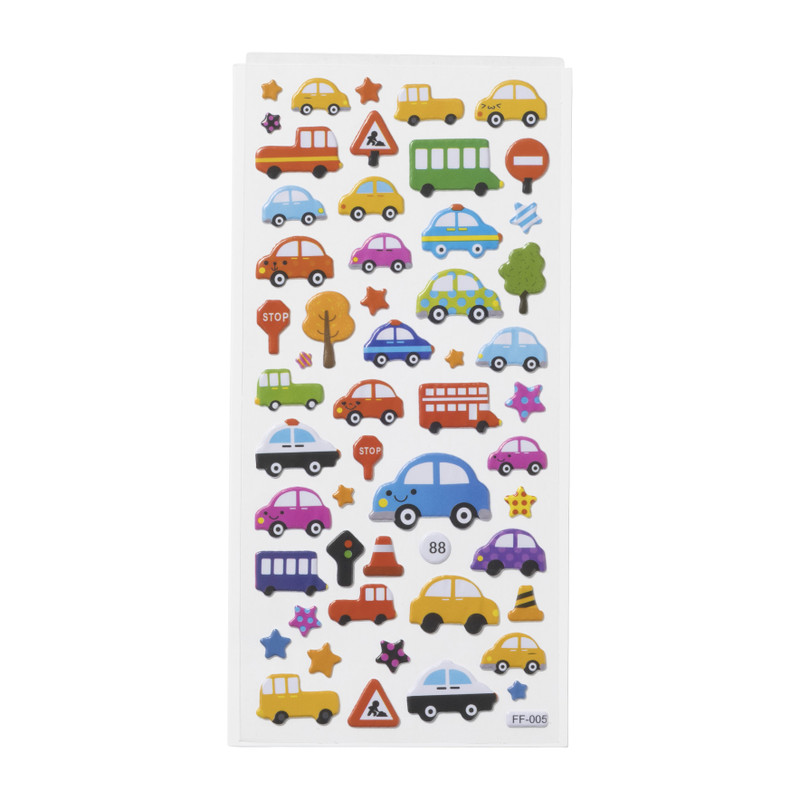 Stickervel auto's  - set van 54 3D stickers
