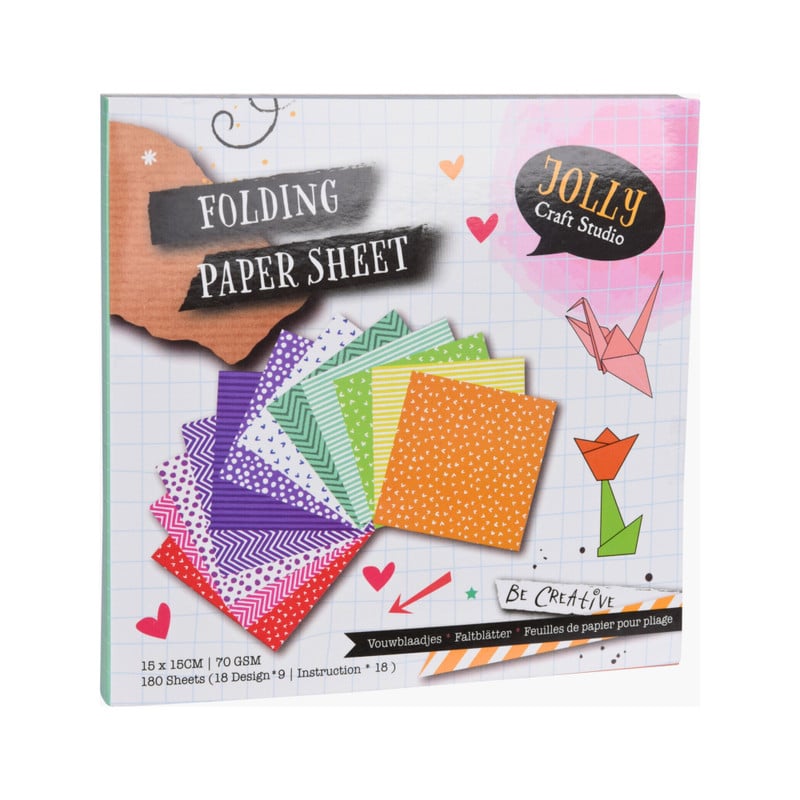 Origami boekje 180 pagina's - 15x15 cm