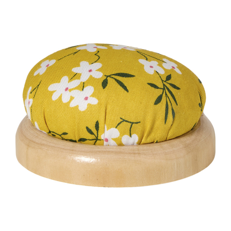 Speldenkussen bloemetjes - diverse varianten - ø7 cm