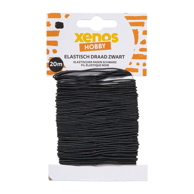 Elastisch draad - zwart - 20 meter