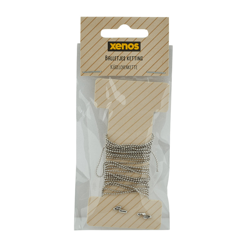 Balletjesketting - zilver - 200 cm 