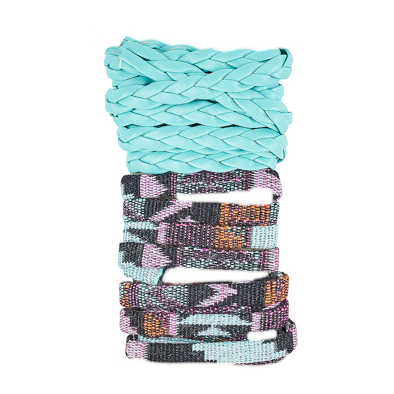 Koord mix - gevlochten/print - 2x90 cm 