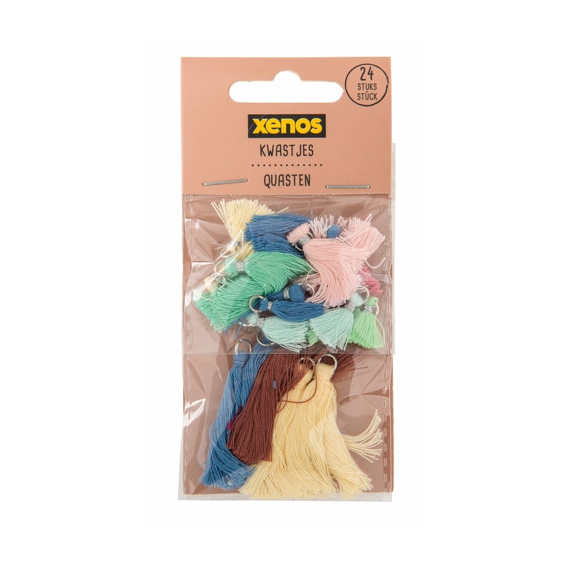 Bedelkwastjes vintage - 24 stuks