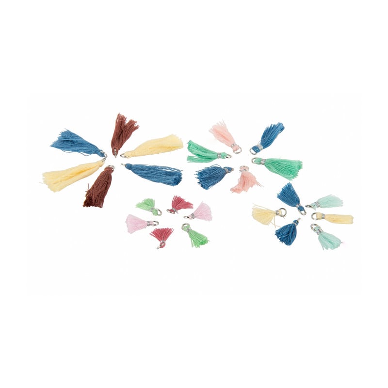 Bedelkwastjes vintage - 24 stuks