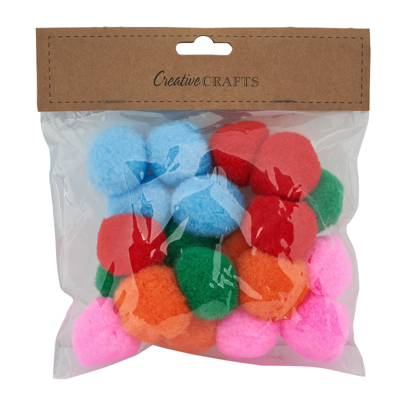 Pompoms - gekleurd -  4 cm 