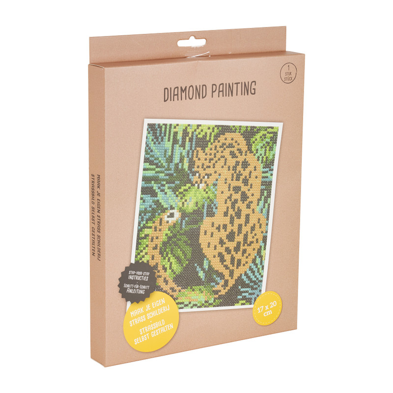 Diamond painting - panter - 17x20 cm 