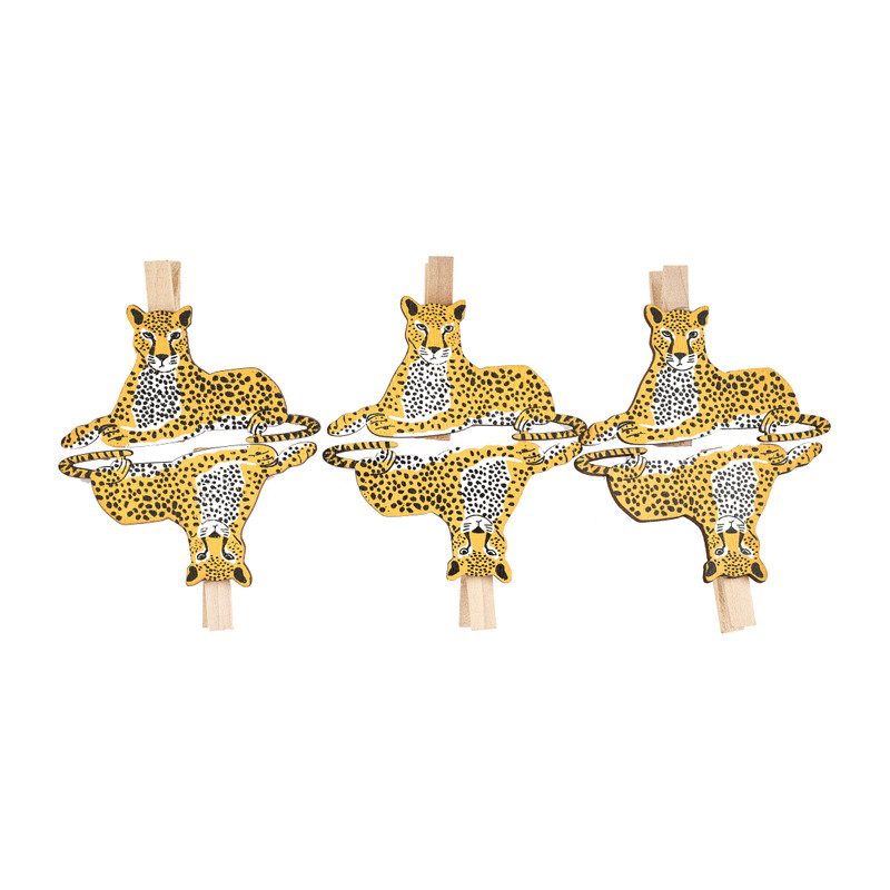 Clips leopard - set van 6