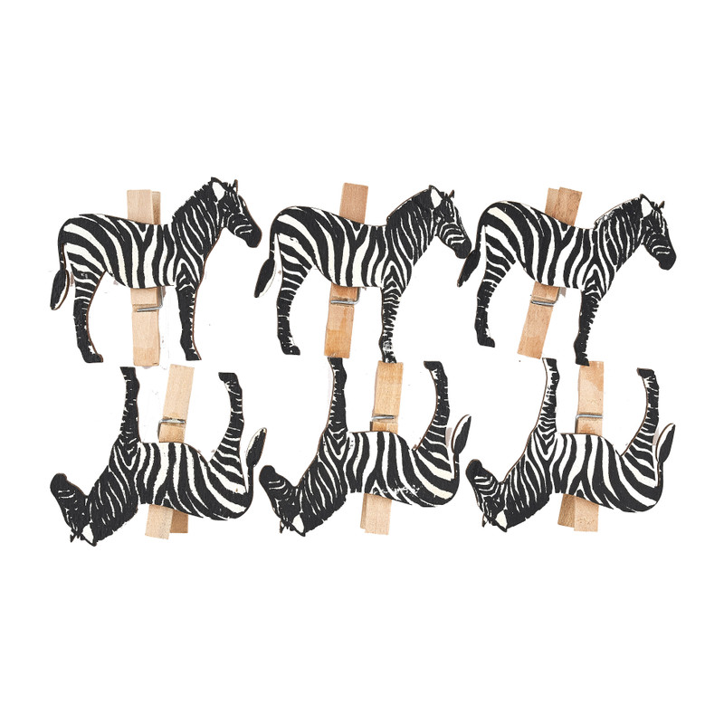 Clips zebra set van 6 |