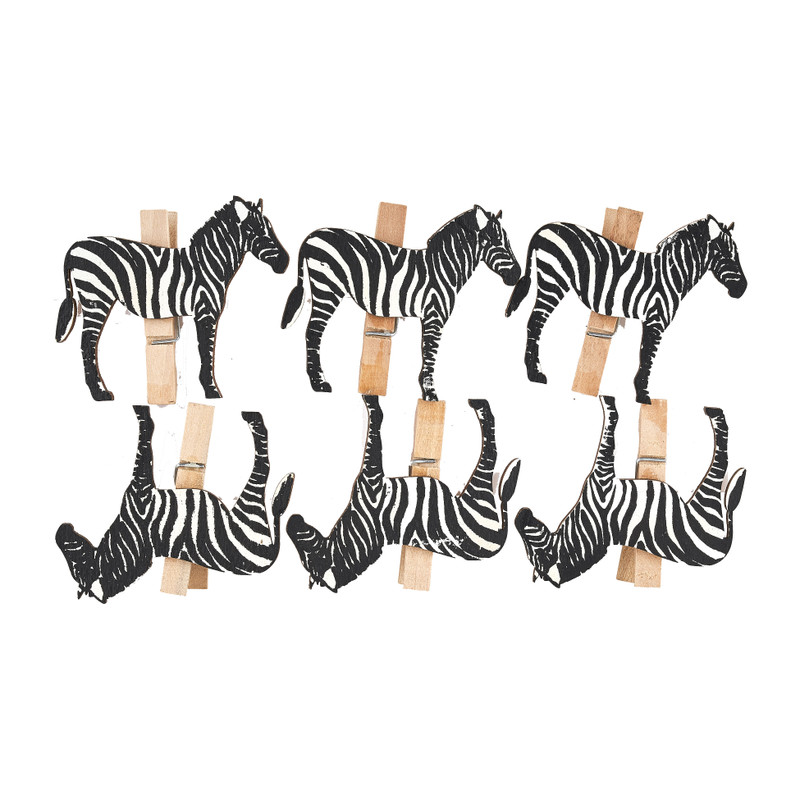 Clips zebra - set van 6