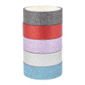 Washi tape multikleur glitters - set van 5