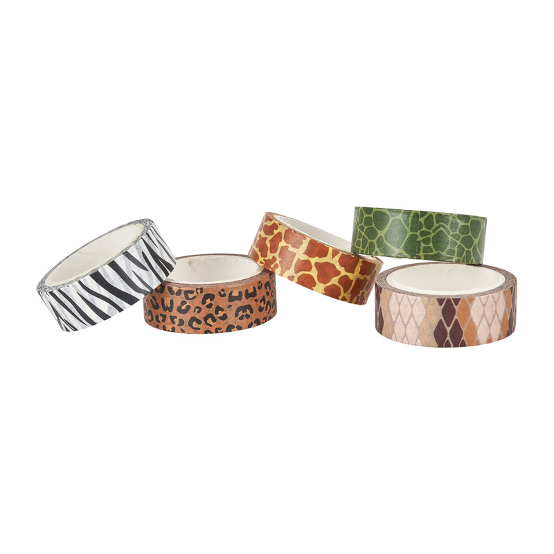 Washi tape jungle - set van 5